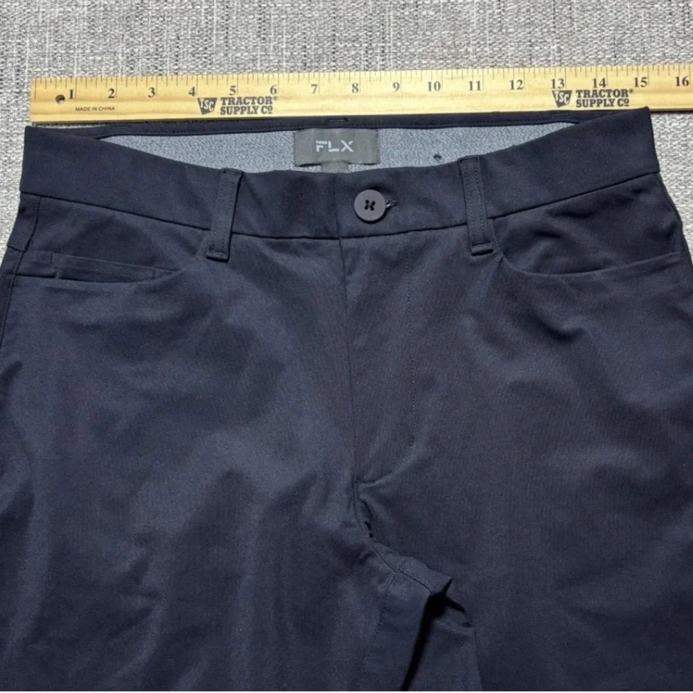 FLX Chino Pants Mens 30x32 Navy Blue Excellent Stretch Performance Commuter